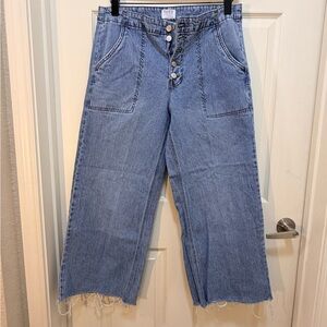 Time & Tru Wide-Leg Button Fly Jeans Women’s Size 12
